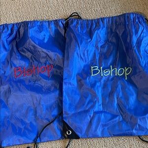 Blue Kids Nylon Drawstring Backpack